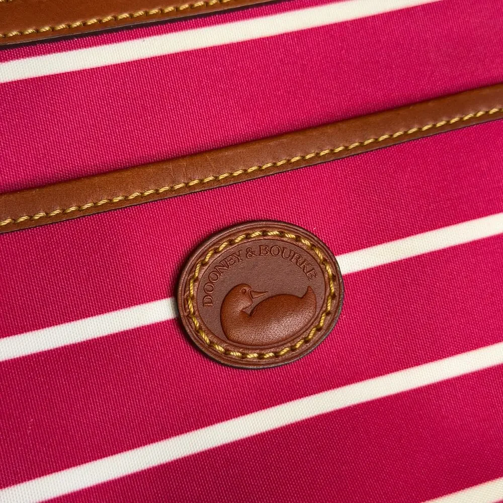 Dooney & Bourke Eastham Crossbody Pouchette Pink Stripe Bag